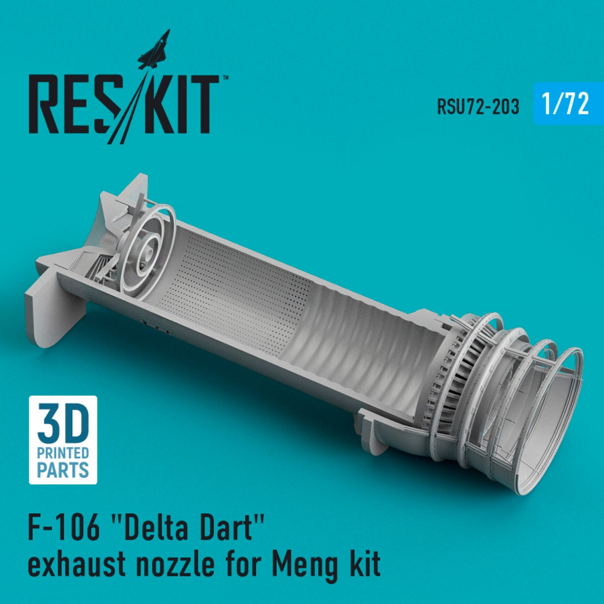 RESKIT RSU72-0203 F-106 &amp;quot;DELTA DART&amp;quot; EXHAUST NOZZLE FOR MENG KIT (3D PRINTED) 1/72 – immagine 2