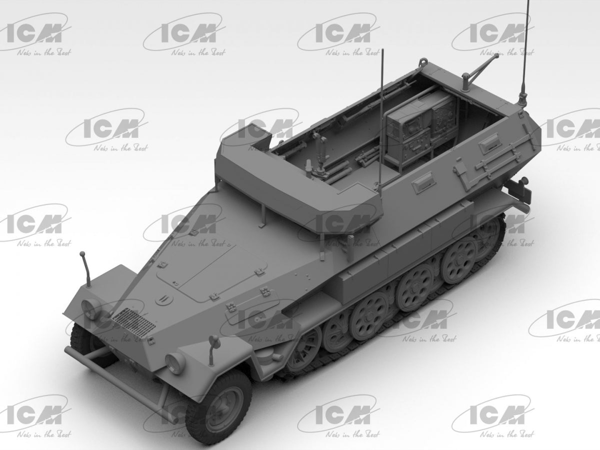 ICM 35105 Beobachtungspanzerwagen Sd.Kfz.251/18 Ausf.A WWII German Observation Vehicle with crew 1/35 – imagen 4