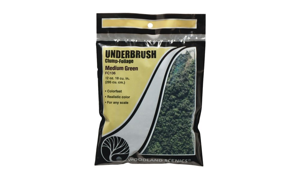 Woodland Scenics WFC136 Medium Green Underbrush (412cm3) – zdjęcie 3