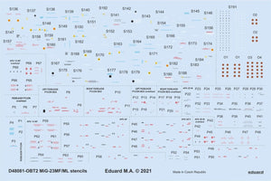 Eduard D48081 MiG-23MF/ML stencils TRUMPETER 1/48 – image 2