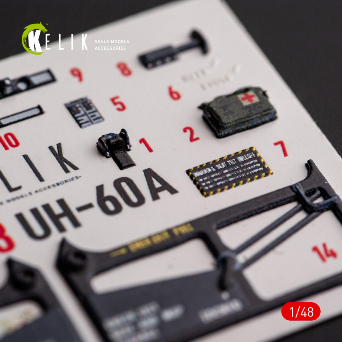KELIK K48113 UH-60A Black Hawk - Type 1 interior 3D decals for ICM kit 1/48 – Bild 10