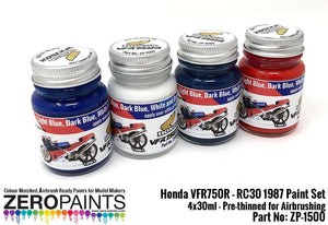 Zero Paints ZP-1500 Honda VFR750R - RC30 1987 Paint Set 4x30ml