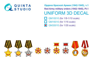 Quinta Studio QM35010 Ordres militaires de l&amp;#39;Armée rouge (1942-1945) partie 1 1/35