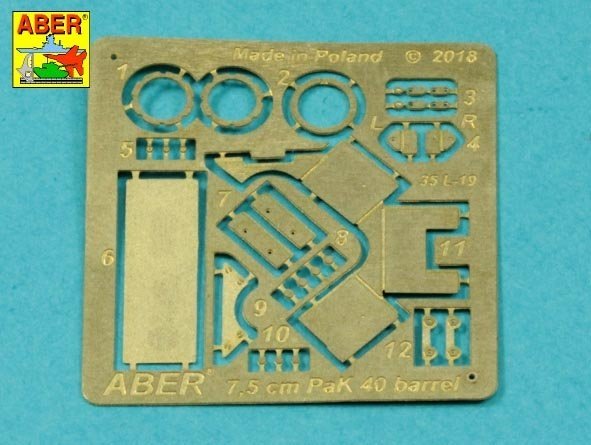 Aber 35L-025N Lufa 75mm do niemieckiej armaty p/panc.Pak40 - późna wersja 1/35 – Bild 8
