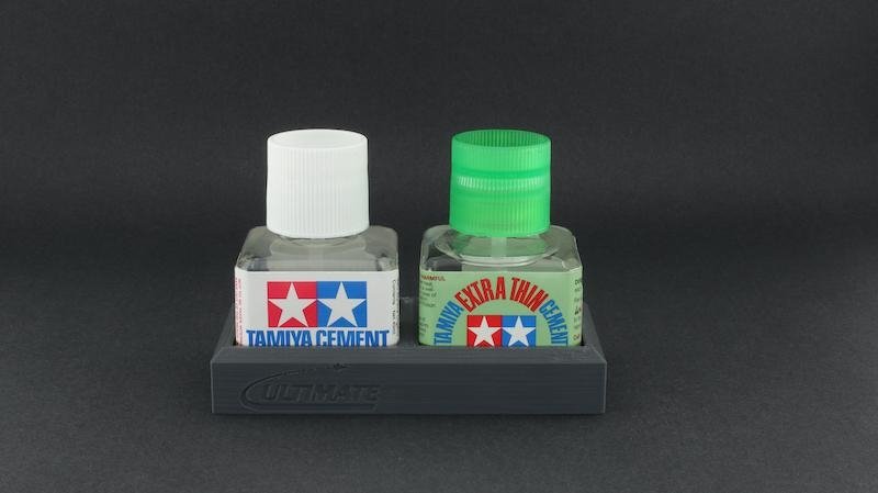 Ultimate Modelling UMP138 Ultimate Glue Bottle Double Holder(for Tamiya) Grey – immagine 3