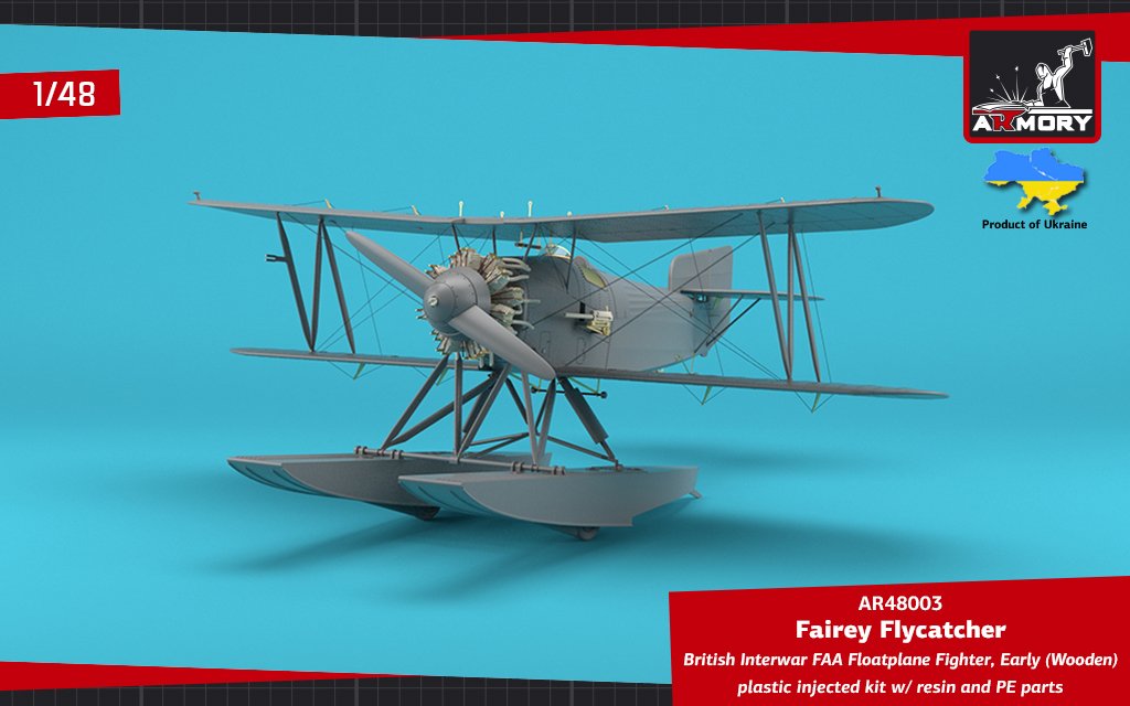 Armory Models 48003 Fairey Flycatcher British FAA Inter-War Floatplane Fighter, on Wooden Floats 1/48 – immagine 16