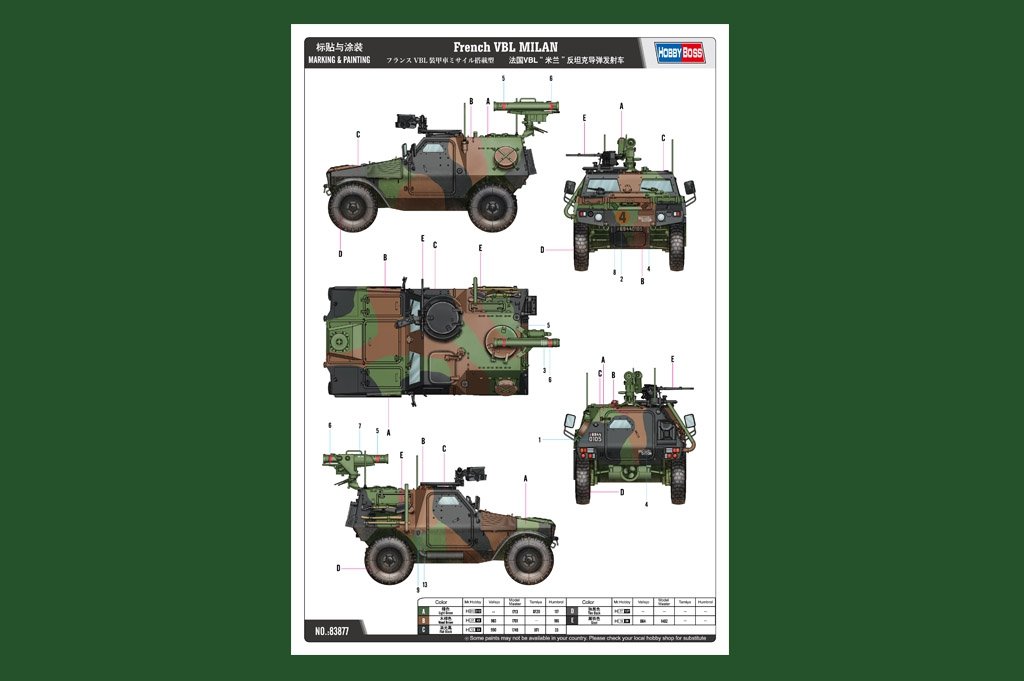 Hobby Boss 83877 French VBL MILAN 1/35 – image 2