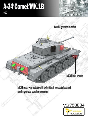 Vespid Models VS720004 A-34 Comet MK.1B 1/72 – immagine 7