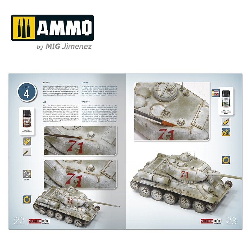 AMMO of Mig Jimenez 7903 SOLUTION BOX MINI (20) - How to paint WWII Soviet Winter Vehicles – Bild 6