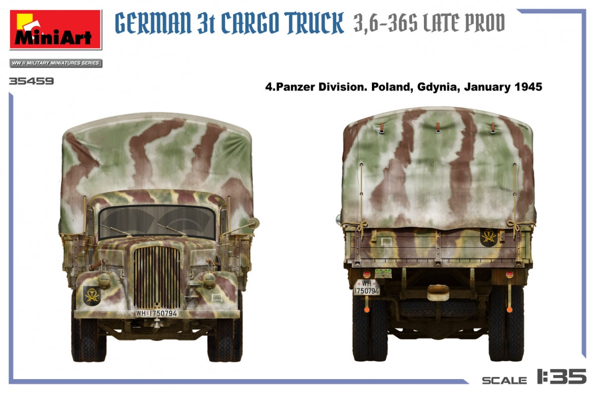 MiniArt 35459 German 3t Cargo Truck 3.5-36s Late Production 1/35 – image 13