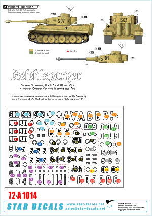 Star Decals 72-A1014 Befehlspanzer # 5. German Command 1/72 – Bild 3