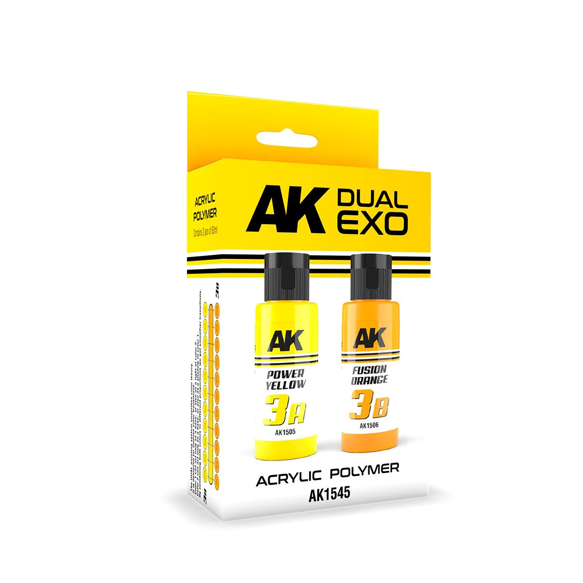 AK Interactive AK1545 DUAL EXO SET 3 – 3A POWER YELLOW &amp; 3B FUSION ORANGE