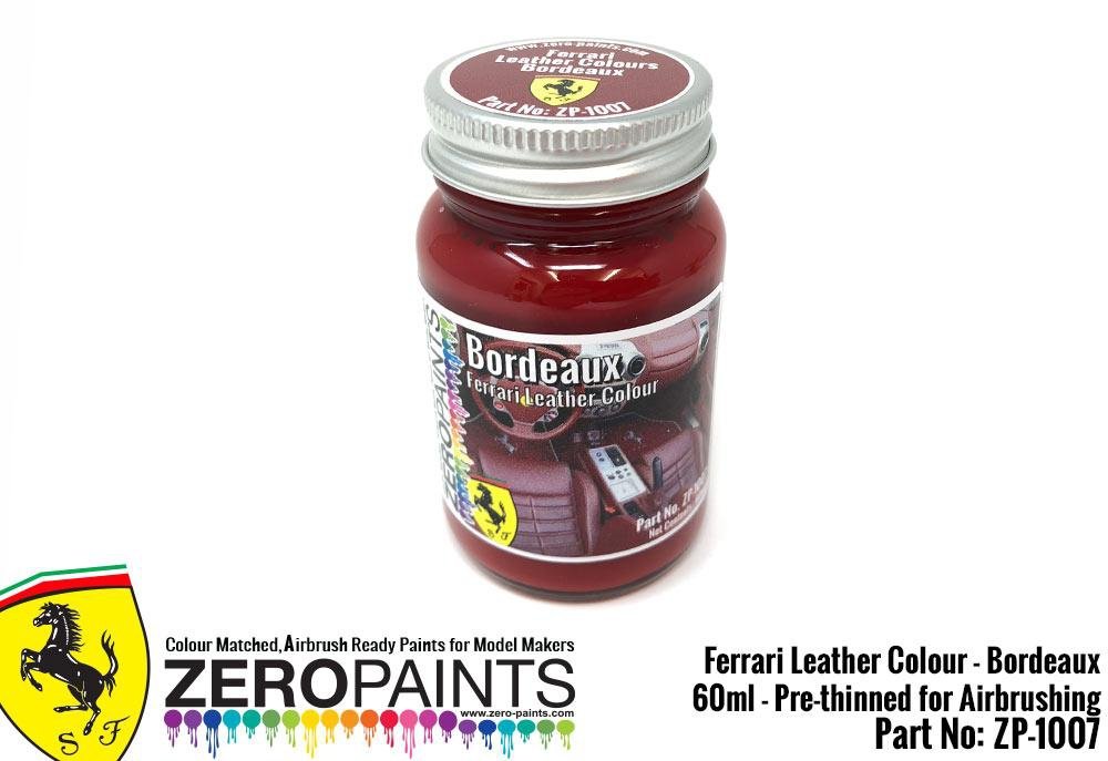Peinture pour cuir Ferrari Bordeaux Zero Paints ZP-1007BORDEAUX 60 ml