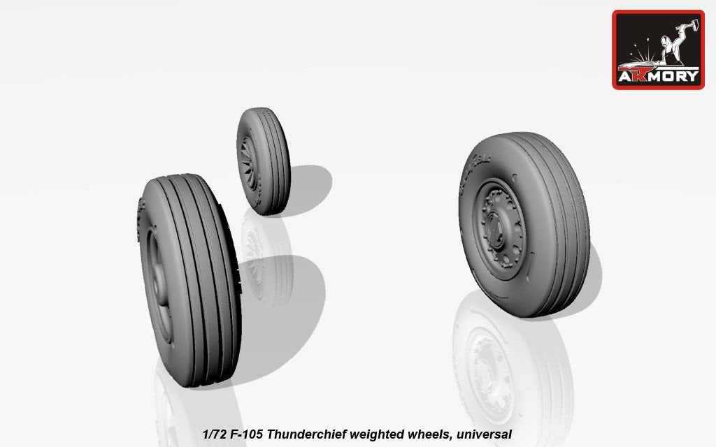 Armory Models AW72313 F-105 Thunderchief wheels w/ weighted tyres 1/72 – imagen 3