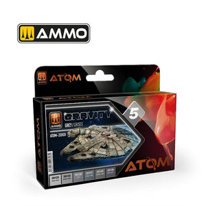 Munitions Mig Jimenez 20808 ATOM Gravity Gray Set 6x20ml