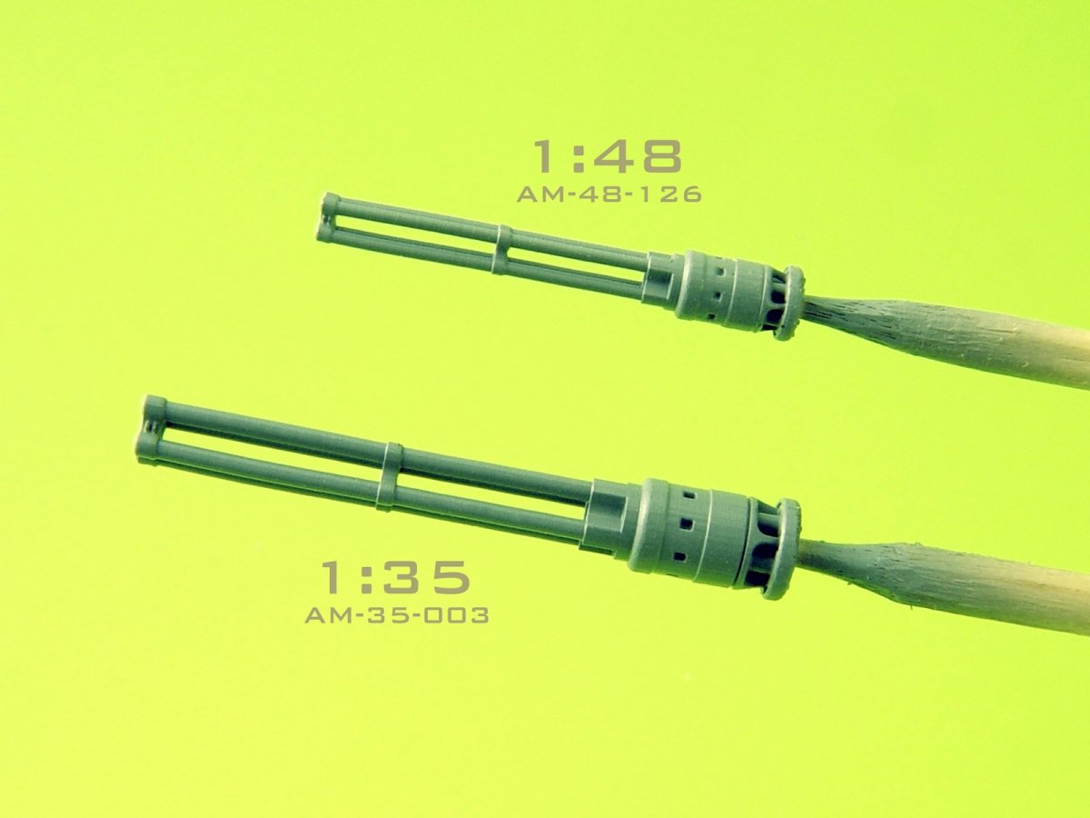 Master AM-48-126 Mi-24 (Hind D/E) - JakB-12.7 machine gun barrel and DUAS probe (metal and resin parts) 1/48 – Bild 8