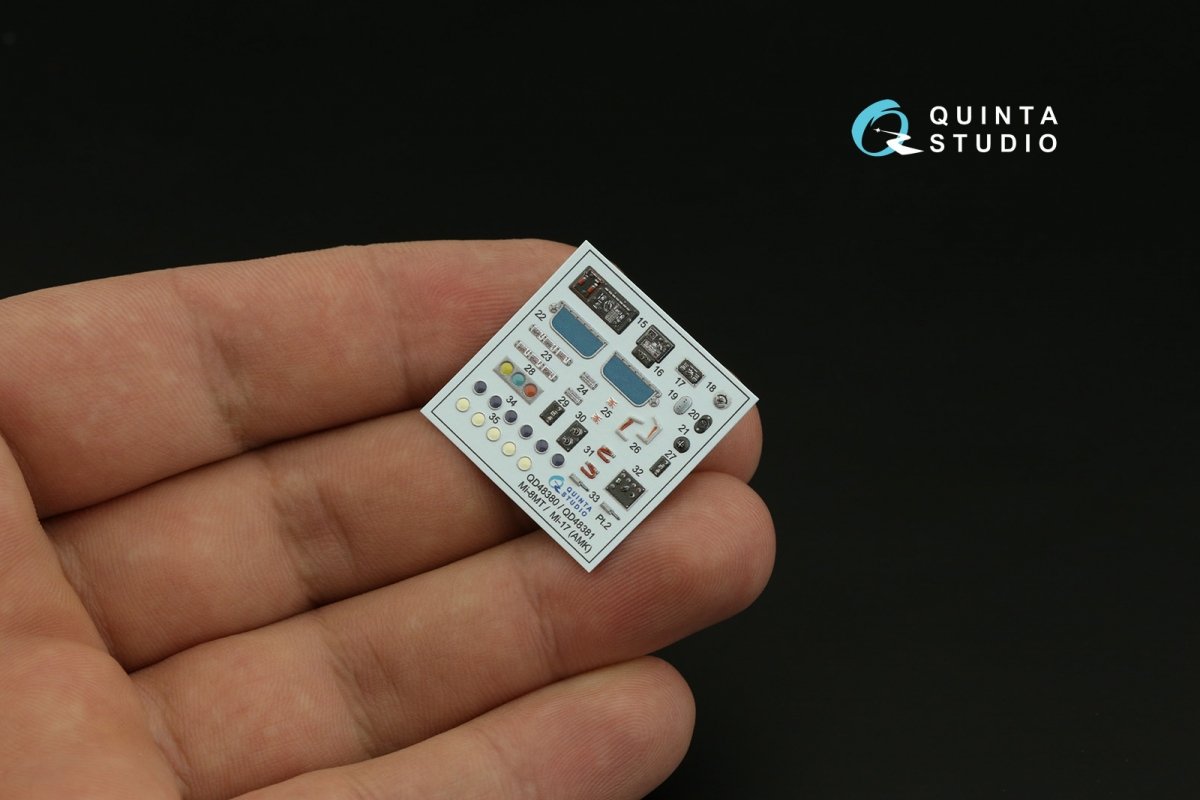 Quinta Studio QD48381 Mi-17 3D-Printed &amp;amp; coloured Interior on decal paper (AMK) 1/48 – immagine 5