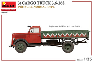 MiniArt 38079 3t CARGO TRUCK 3,6-36S. PRITSCHE-NORMAL-TYPE 1/35 – zdjęcie 11