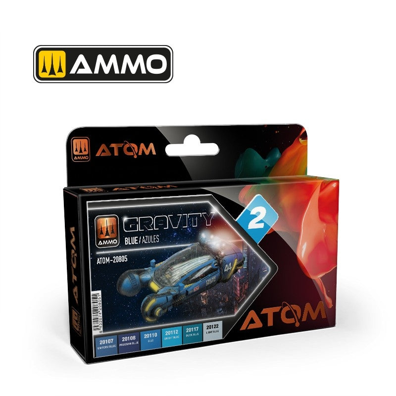 Munitions Mig Jimenez 20805 ATOM Gravity Blue Set 6x20ml