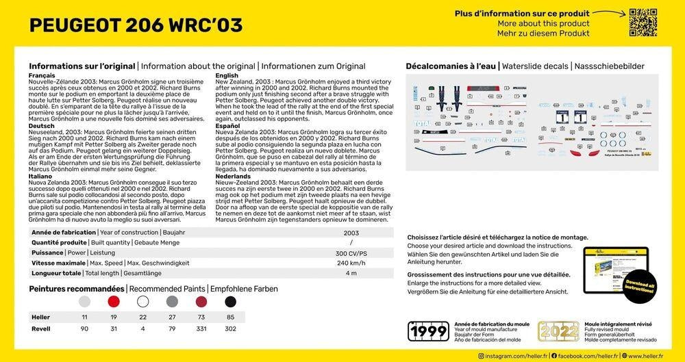 Heller 56113 Peugeot 206 WRC &amp;#39;03 - Starter Kit 1/43 – zdjęcie 3