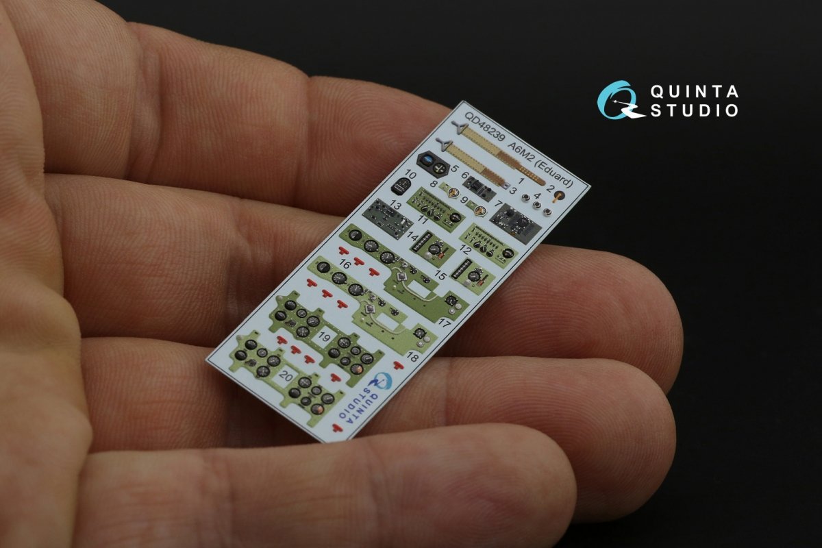 Quinta Studio QD48239 A6M2 Zero 3D-Printed &amp;amp; coloured Interior on decal paper (Eduard) 1/48 – imagen 2