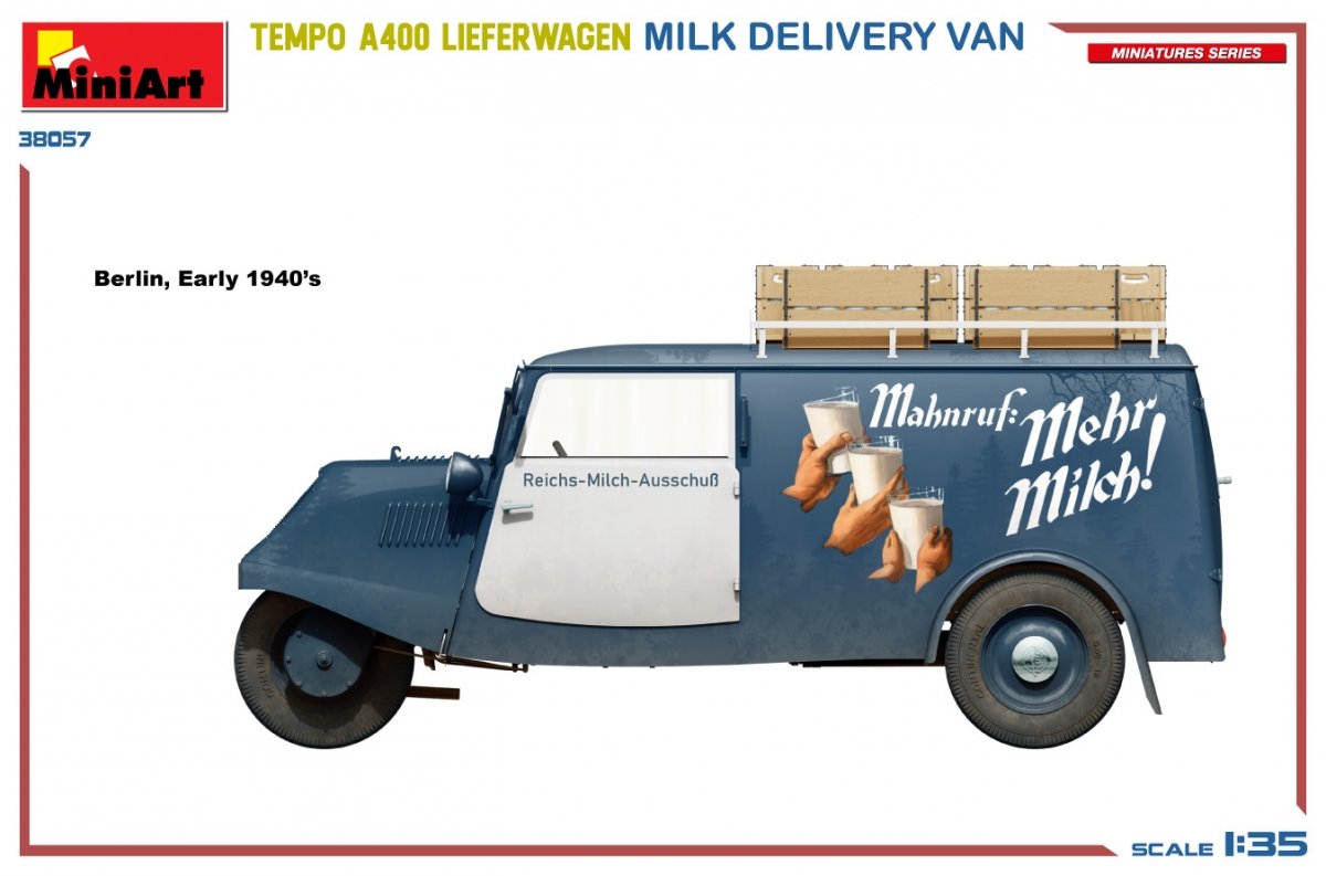 MiniArt 38057 TEMPO A400 LIEFERWAGEN. MILK DELIVERY VAN 1/35 – imagen 5