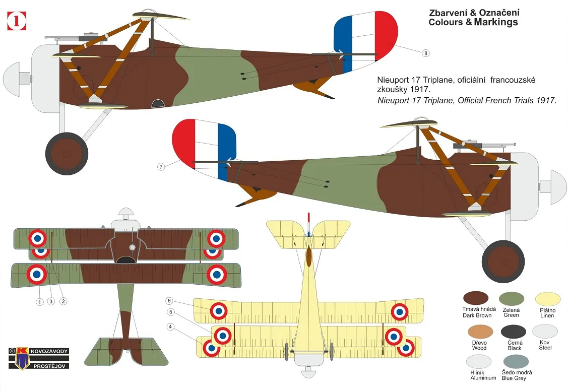 Kovozavody Prostejov KPM0256 Nieuport Triplane „France“ 1/72 – Bild 2