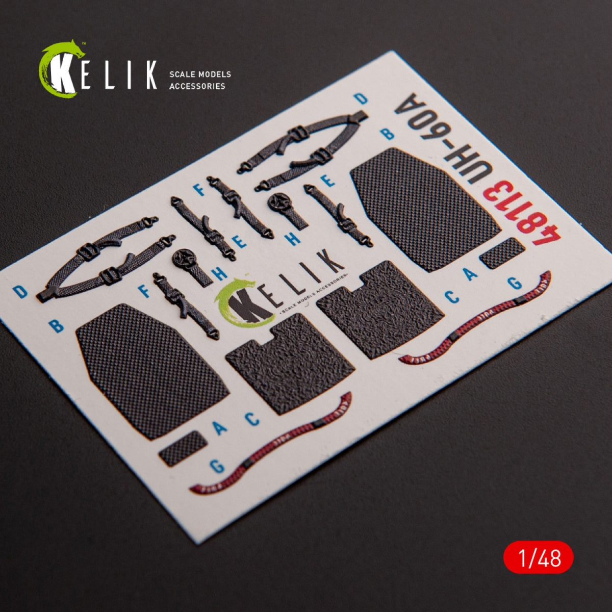 KELIK K48113 UH-60A Black Hawk - Type 1 interior 3D decals for ICM kit 1/48 – Bild 2