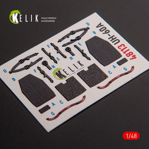 KELIK K48113 UH-60A Black Hawk - Type 1 interior 3D decals for ICM kit 1/48 – Bild 2