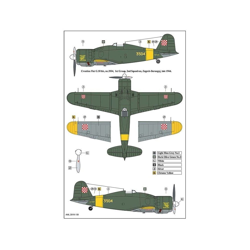 AML 72056F Fiat G.50 bis - Limited Edition 1/72 – zdjęcie 3