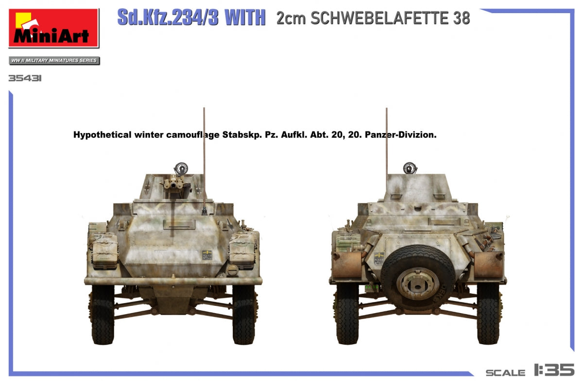 MiniArt 35431 Sd.Kfz.234/3 With 2cm Schwebelafette 38 1/35 – immagine 16