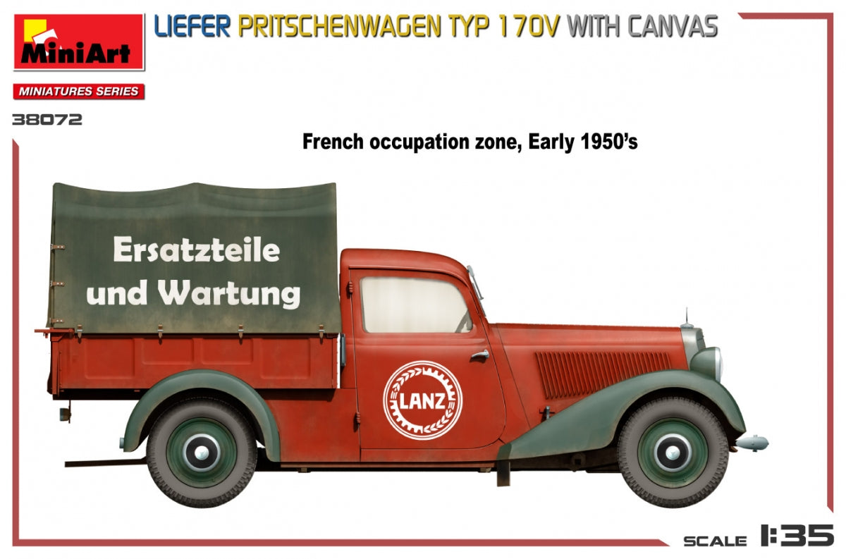 MiniArt 38072 LIEFER PRITSCHENWAGEN TYP 170V AVEC TOILE 1/35  – image 5