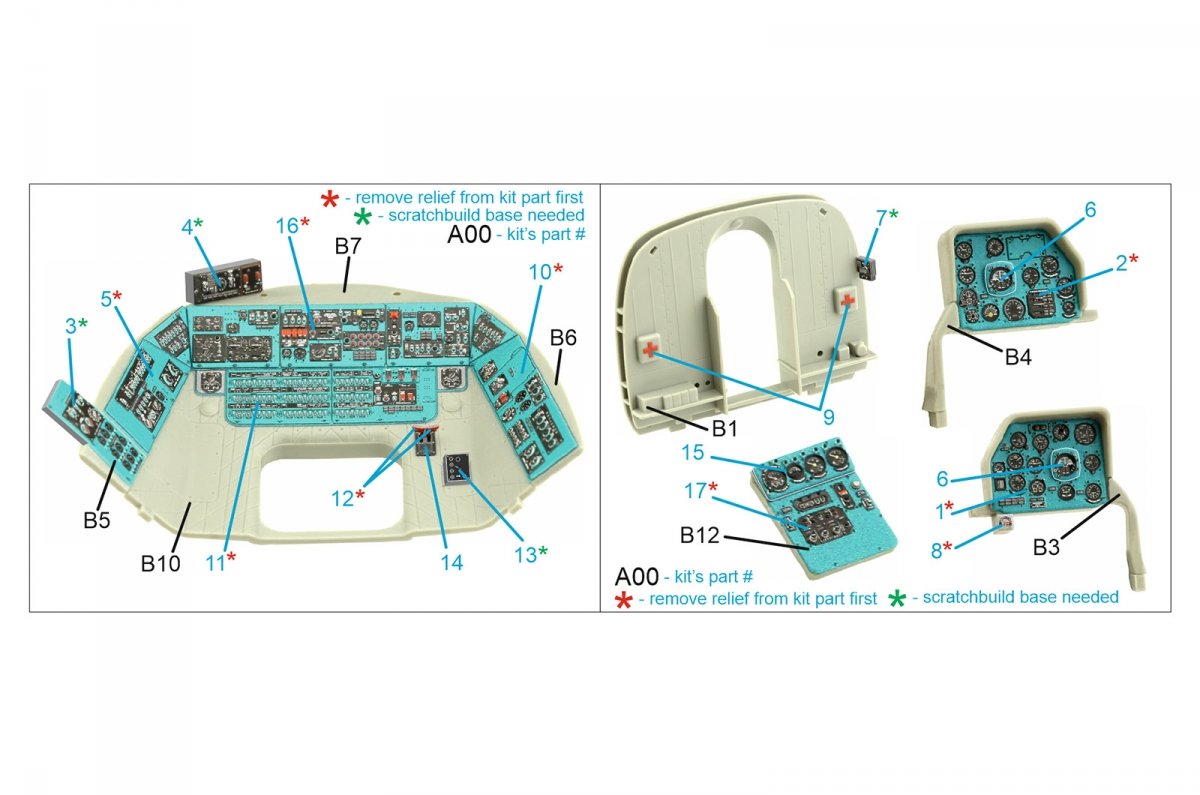 Quinta Studio QDS-35065 Mi-8MT 3D-Printed &amp;amp; coloured Interior on decal paper (Trumpeter) (Small version) 1/35 – immagine 2