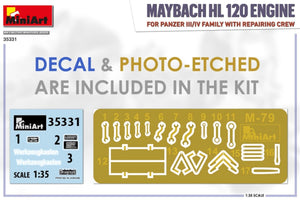 Miniart 35331 MAYBACH HL 120 ENGINE FOR PANZER III/IV FAMILY WITH REPAIR CREW 1/35 – Bild 2