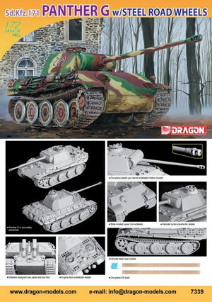 Dragon 7339 Panther G w.Steel Wheels 1/72 – Bild 2