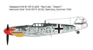 KA Models KP-48001A Messerschmitt Bf109 G-6 Red Tulip ( ex Fujimi )1/48 – immagine 5