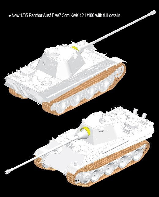 Dragon 6799 Panther Ausf.F w/7.5cm KwK42 L/100 1/35 – zdjęcie 2