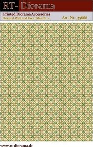 RT-Diorama 35888 Printed Accessories: Oriental Wall and Floor Tiles Nr.2 1/35
