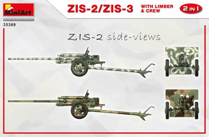 MiniArt 35369 ZiS-2/ZiS-3 with Limber &amp;amp; Crew 1/35 – immagine 2