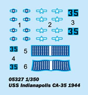 Trumpeter 05327 USS Indianapolis CA-35 1944 1/350 – image 4