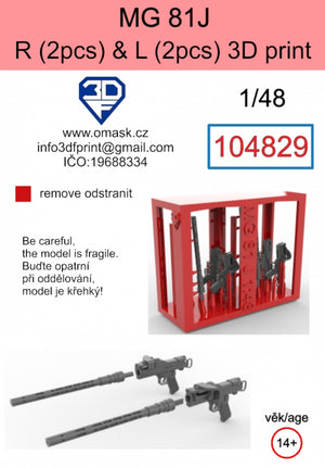 Omask 104829 MG-81J L (2 pcs) and R (2 pcs) 3D print 1/48 – immagine 2