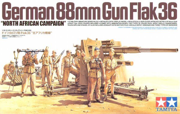 Tamiya 35283 German 88mm Gun Flak36 "North African Campaign" 1/35