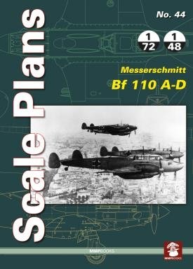 MMP Books 81920 Plans à l'échelle n° 44 Messerschmitt Bf 110 AD EN