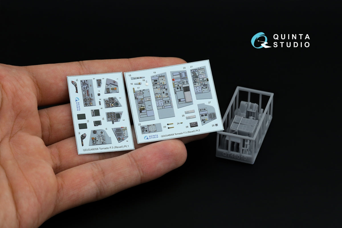 Quinta Studio QDS+48058 Tornado F.3 3D-Printed &amp;amp; coloured Interior on decal paper (Revell) (small version) (with 3D-printed resin parts) 1/48 – Bild 2