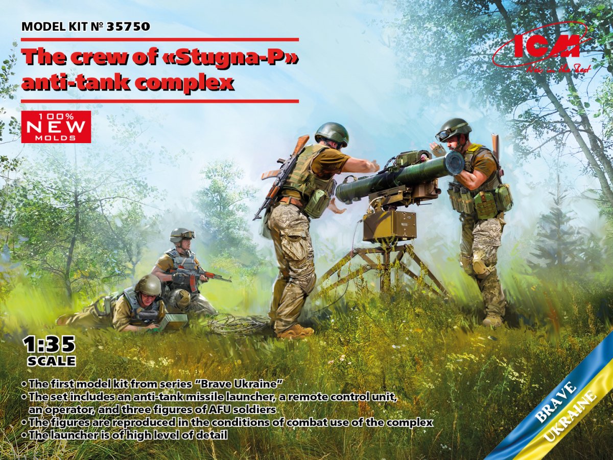ICM 35750 ATGM &amp;#39;Stugna-P&amp;#39; with Ukrainian crew 1/35