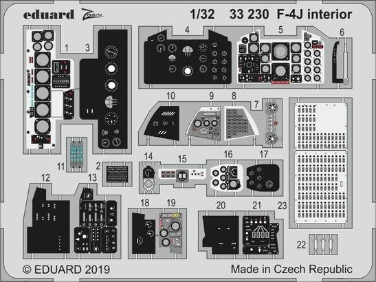 Intérieur Eduard 33230 F-4J pour TAMIYA 1/32