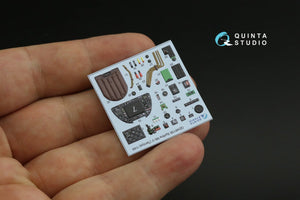 Quinta Studio QD48136 Spitfire Mk.V 3D-Printed &amp;amp; coloured Interior on decal paper (Tamiya) 1/48 – immagine 5
