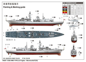Trumpeter 04547 HMS TYPE 23 Frigate Monmouth (F235) 1/350 – zdjęcie 2