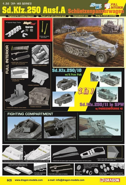 Dragon 6426 Sd.Kfz. 250 Ausf.A Schützenpanzerwagen 2in1 1/35