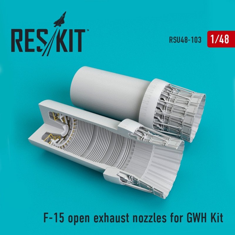 RESKIT RSU48-0103 Buses d&amp;#39;échappement ouvertes F-15 pour maquette Great Wall Hobby au 1/48